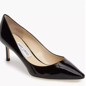Jimmy Choo Pandora Black Patent Leather Heels Size 40 /9.5US